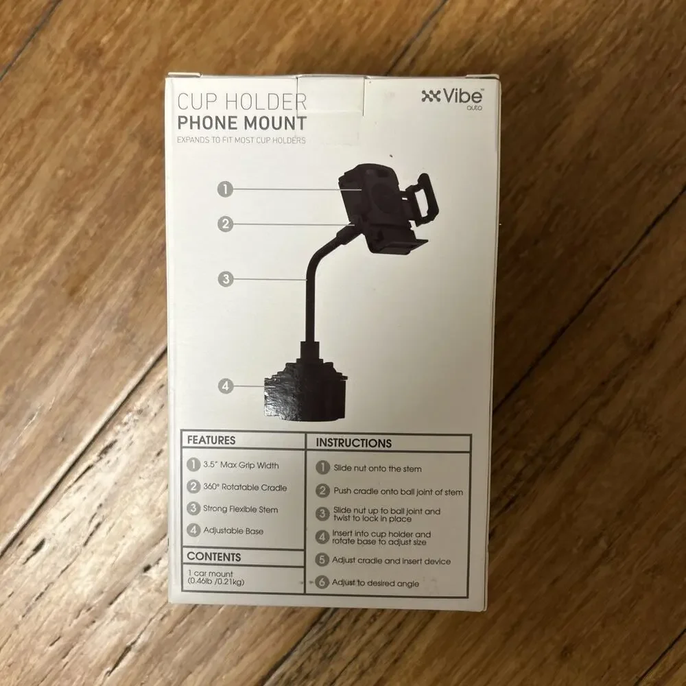 Vibe Auto Cup Holder Phone Mount 3.5